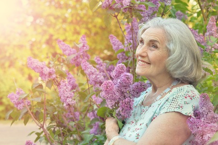 Portrait of beautiful senior womanの写真素材