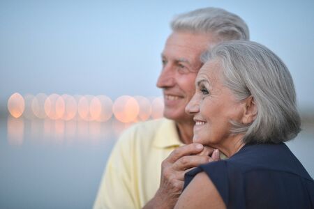 Portrait of a beautiful caucasian senior coupleの写真素材