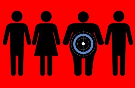 Diabetes targeting overweight peopleのイラスト素材