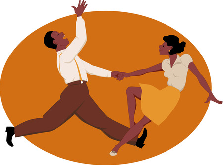Dancing jitterbugのイラスト素材