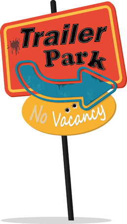 Vintage style trailer park signのイラスト素材