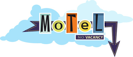 Old-fashion motel sign, EPS 8 vector illustration, no transparenciesのイラスト素材