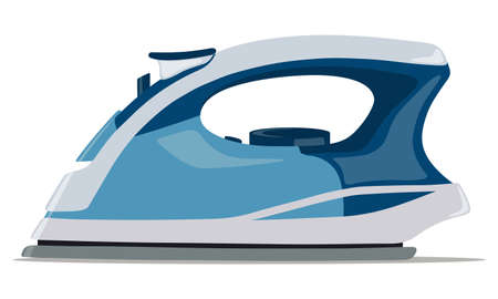 Electric iron for ironing. Household appliances icon. Vector illustration.のイラスト素材