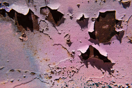 Old worn metal surface with paint. Rusty metal texture background. Perfect grunge wallpaper. No...