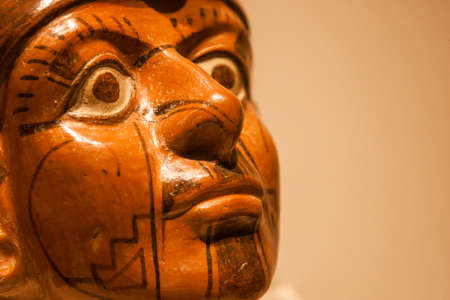 Ancient Inca terracotta statue. No people.の写真素材