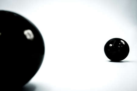 Monochrome elegant Christmas wallpaper background of tree decorations. Classy holidays image in black and white.の写真素材