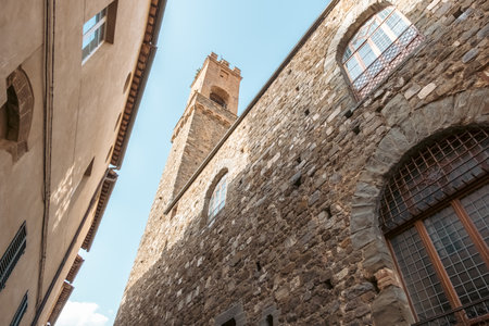 Beautiful view of Siena in Tuscany. Siena Palio day.の写真素材