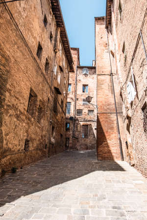 Beautiful view of Siena in Tuscany. Siena Palio day.の写真素材