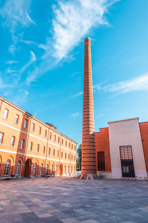 Beautiful view of Modena in Emilia Romanga. Summer in Italyの写真素材