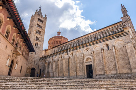 Beautiful view of Tuscany landscape and landmarks. Summer in Italyの写真素材