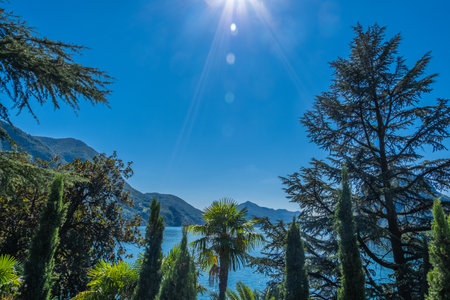 Lugano. Switzerland. Canton Ticinoの写真素材