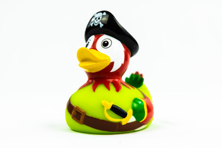 Pirate Colorful Red and Green Duck Floating Toyの写真素材