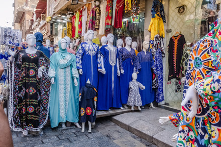 Egypt Summer Travel Marketplace Magic: Captivating Souk in the Heart of Cairoの写真素材