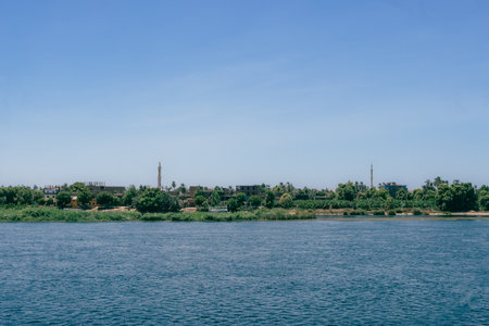 Egypts Hidden Gem: Forest Views from Nile Cruiseの写真素材