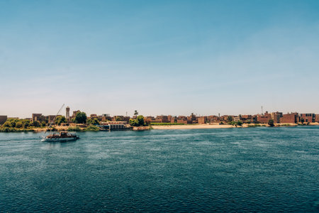 Egyptian Luxury: Luxor Port from Nile Cruise Ship. Egypt Summer Travel