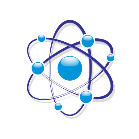 Atom molecule vector iconのイラスト素材