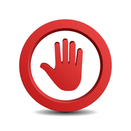 Stop Sign 3d, isolated on white backgroundのイラスト素材