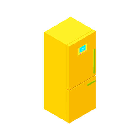 Colorful isolated isometric fridge for modern interior and game designのイラスト素材
