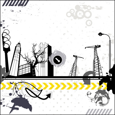 Grunge urban card のイラスト素材