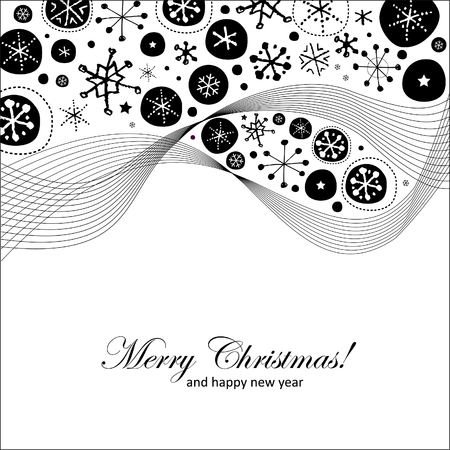 Christmas card with snowflake pattern のイラスト素材