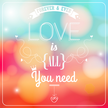 Romantic card on a soft blurry のイラスト素材