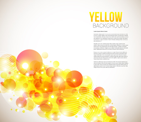 Page layout for your presentation in bright, warm colors  Geometric background with circles  のイラスト素材