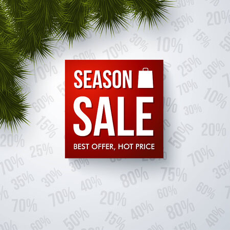 Season sale design template. Vector illustration. のイラスト素材