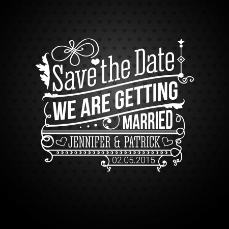 Save the date for personal holiday. Wedding invitation.のイラスト素材