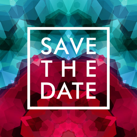 Save the date for personal holiday. Wedding invitation. Vector image. のイラスト素材