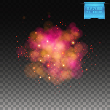 Square full frame puffy red and yellow bursting effect with sparkling lights or stars and copy space as explosion backgroundのイラスト素材