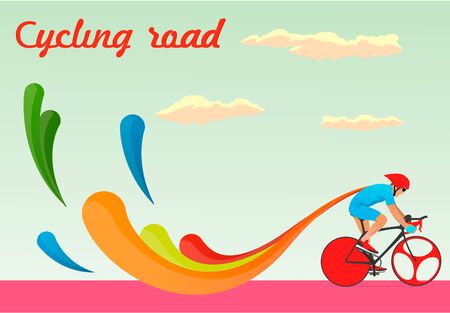 At competitions in cycling road, vectorのイラスト素材