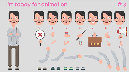Vector businessman character for creating scenes.のイラスト素材