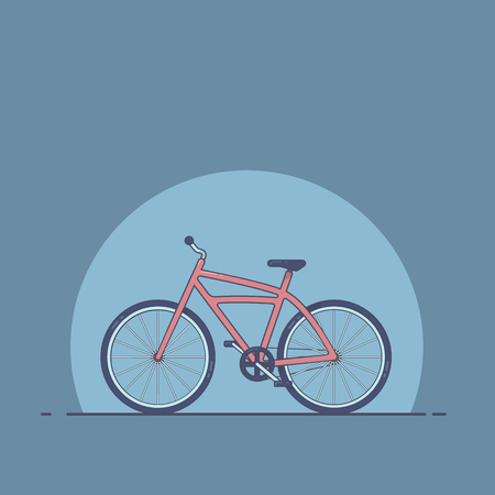 Illustration of a bicycle. A bike. Vector illustration in a flat style.のイラスト素材