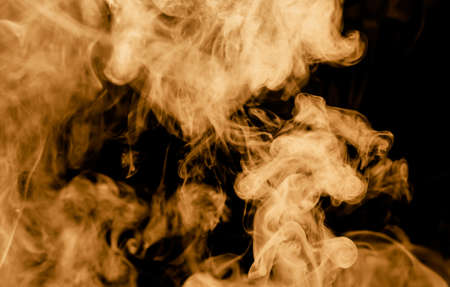 Yellow Smoke illuminated beam of light.  