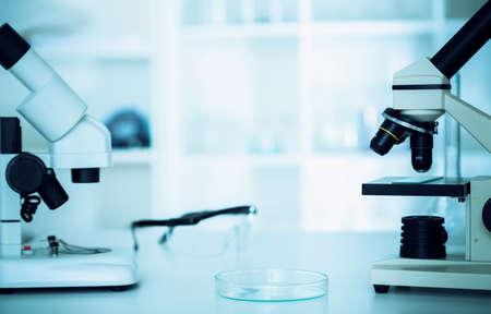 Laboratory microscope lens. microscope lens.の写真素材