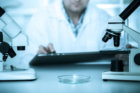 scientist working in the lab.
