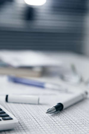 organizer and pen. business backgroundの写真素材