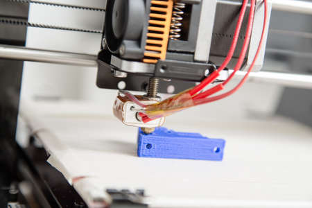 Electronic three dimensional plastic printer during work , 3D printer, 3D printing