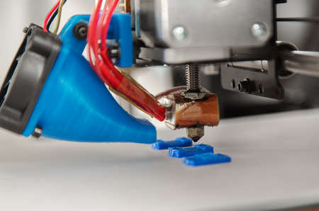Electronic three dimensional plastic printer during work , 3D printer, 3D printing