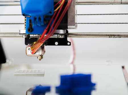 3d printer mechanism working yelement design of the device during the processes.の写真素材