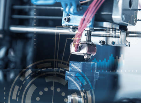 3d printer mechanism working yelement design of the device during the processes...