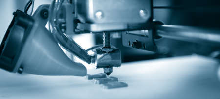 Electronic three dimensional plastic printer during work , 3D printer, 3D printing