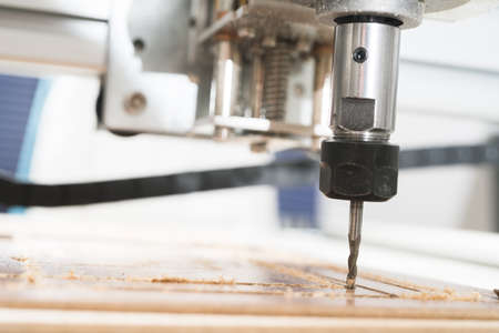 Milling machine working on steel detail.CNC milling machine working, Cutting metalwork process
