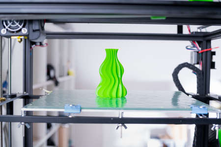 3d printer mechanism working during the processes. Modern 3D printing.
