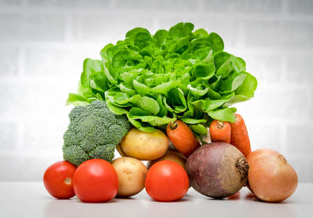Fresh fruits vegetables.の写真素材