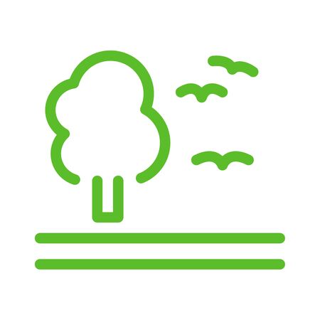 Life on land color icon. Corporate social responsibility. Sustainable Development Goals. SDG color sign. Pictogram for ad, web. UI UX design element. Editable stroke.のイラスト素材
