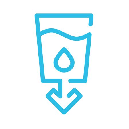 Clean water and sanitation color icon. Corporate social responsibility. Sustainable Development Goals. SDG color sign. Pictogram for ad, web. UI UX design element. Editable stroke.の写真素材