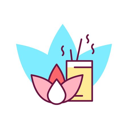 Practice relaxation skills color line icon. Effective way to combat stress. Methods that help a person to relax. Pictogram for web page, mobile app, promo. UI UX GUI design element. Editable strokeのイラスト素材
