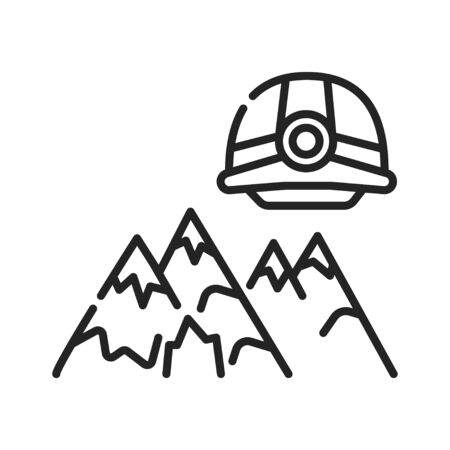 Speleology black line icon on white background. Extreme. Pictogram for web page, mobile app, promo. UI UX GUI design element.のイラスト素材