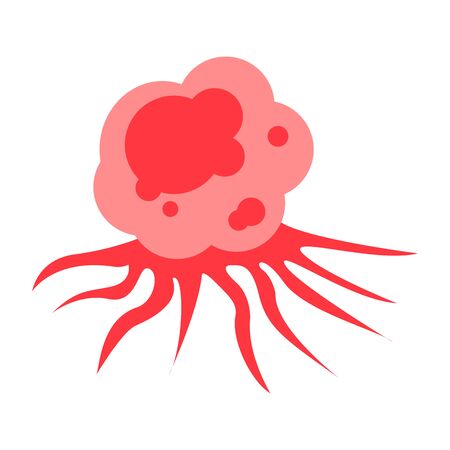 Virus cancer cell color line icon. Oncology sign. Disease, illness concept. sign. Pictogram for web, mobile app, promo. UI UX design element.の写真素材